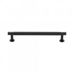 M Marcus Heritage Brass Partial Knurled Design Cabinet Pull with Rose 160mm Centre to Centre